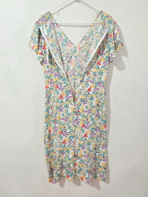 beachsissi Floral Mini Dress - White/Multicolor floral - Size XL - Image 7