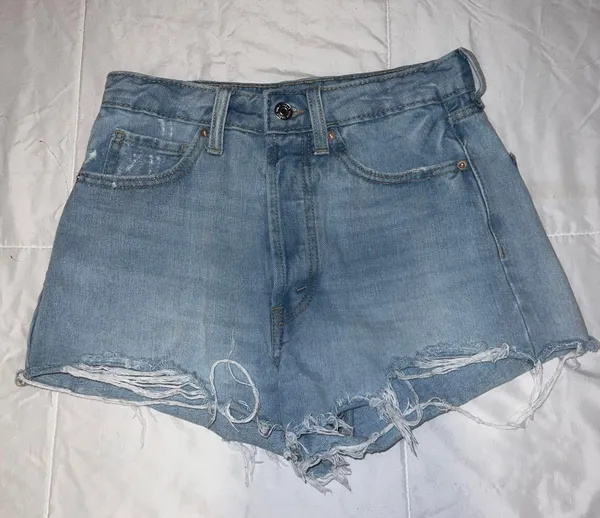 White Fable Denium Cutoff Shorts Blue Size 00 - Image 2