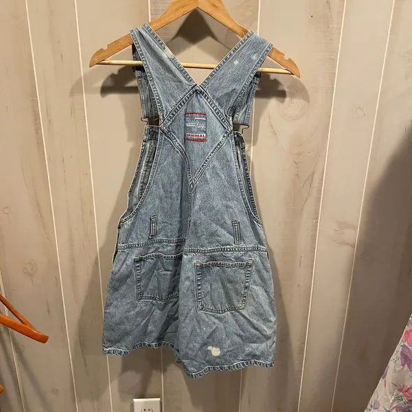 Cute Y2K denim Road Rags Jean Co short overalls pockets medium - Image 6