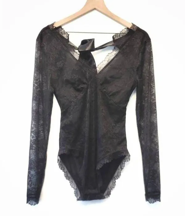 Anthropologie Lace Bodysuit - Image 4