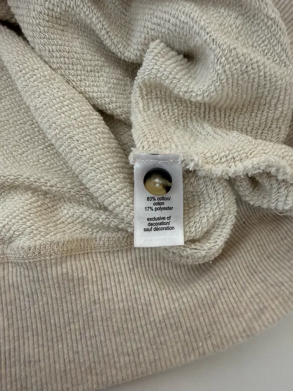 Maurices Henley Pullover Sweatshirt Oatmeal Cream Drop Shoulder - Image 9