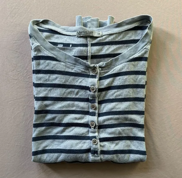 Stateside Striped Thermal Henley Tee - Image 2