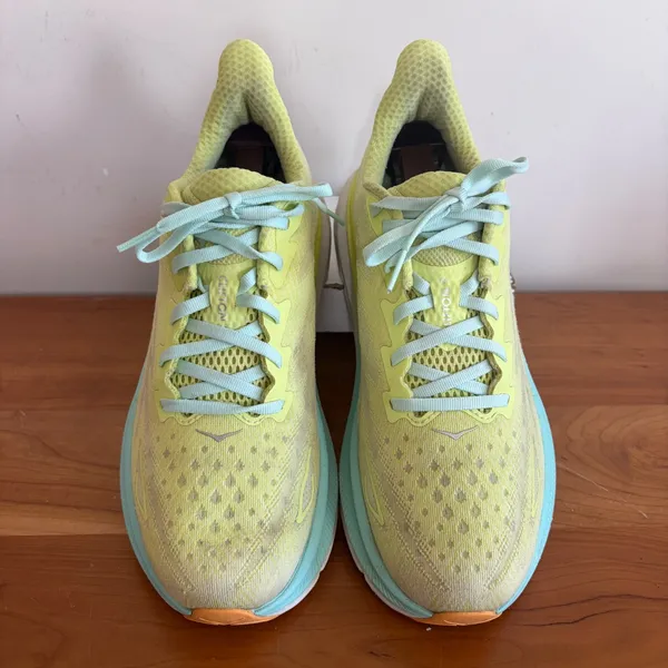 Hoka Clifton 9 Womens Running Shoes 9 Citrus Glow Yellow Blue 1127896 CGSO - Image 3