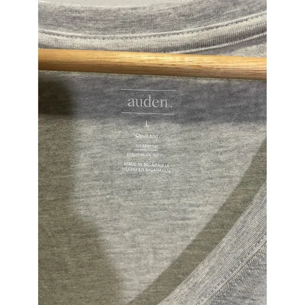 Auden Pajama Top Womens‎ L Gray Cloud Knit V-Neck Sleepwear Loungewear Shirt - Image 3
