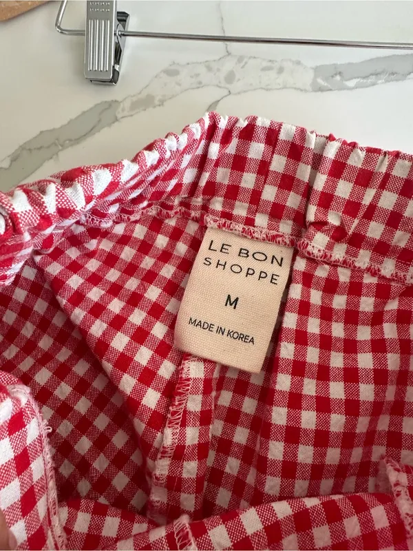 Le Bon Shoppe Arc Pants, Red Gingham Medium - Image 9