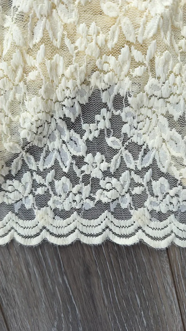 Soft yellow floral lace SHEIN top - Image 2