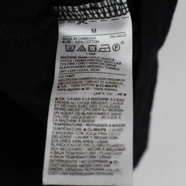 Old Navy Blouse Top Womens Medium Black Cotton Pleated Off the Shoulder Outdoor - Image 4