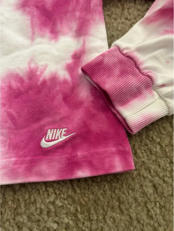 Ab28 girl top large youth tie die pink long sleeve - Image 3