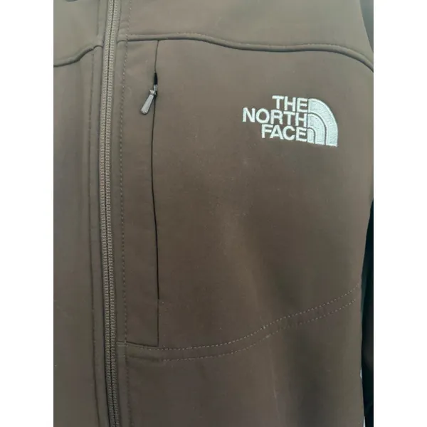 The North Face APEX Womens M Brown Softshell‎ Jacket Fleece Lined Full Zip ANC4 - Image 2