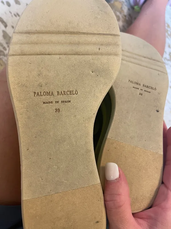 Paloma Barcelo Green Wedges Size 8.5 - Image 4
