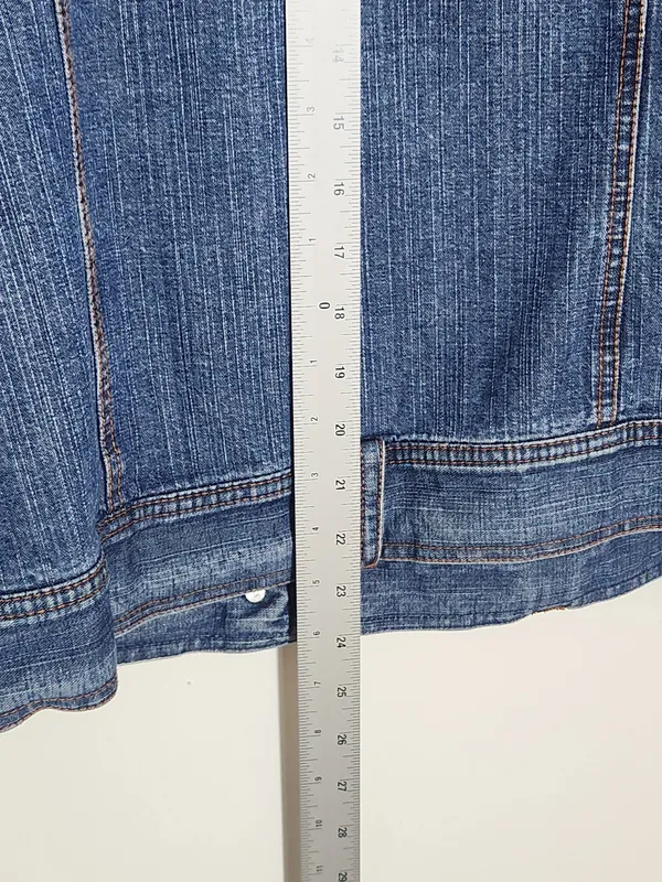 Jamaica Bay Medium Wash Denim Jacket Size 1X - Image 9