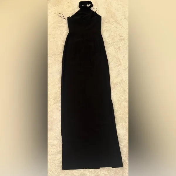 NEW Amanda Uprichard Queen Halter Maxi Gown in Black Revolve Sz S - Image 8