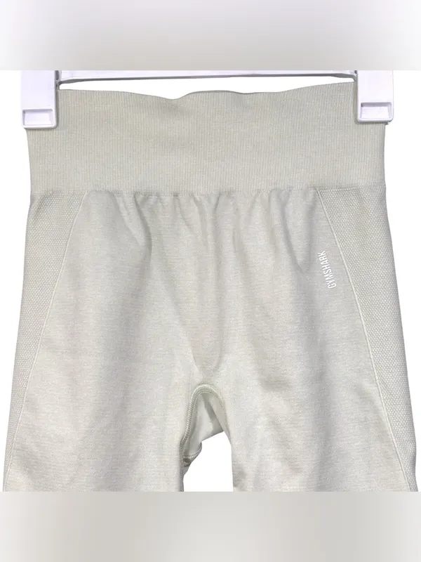 Gymshark Light Mint Green Knit Stretch Shorts Size Medium Womens - Image 2