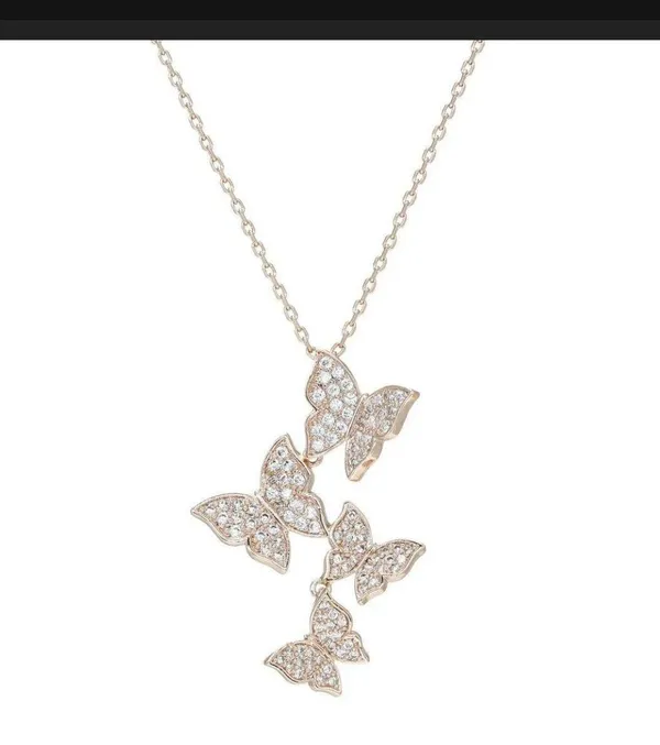 Elegant butterfly design necklace. Rose gold New - Image 5