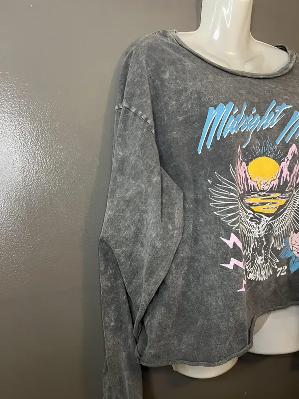 Grayson Threads Tee Shirt Womens 2XL Black Midnight Magic Graphic Crop Pullover - Image 3