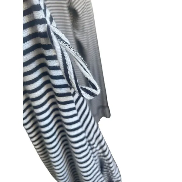 UGG Women’s Black / White Stripe Robe Kimono Size L - Image 4