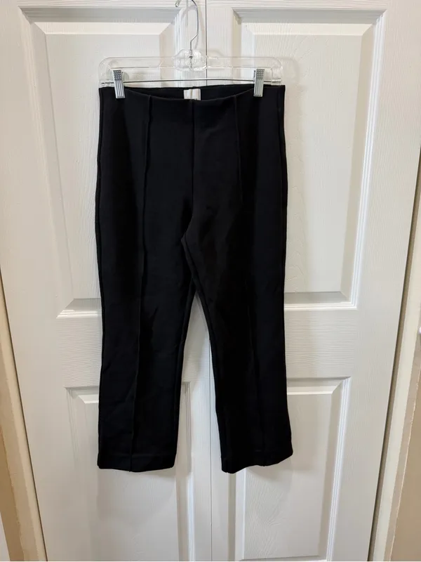 Maeve Poppy Kick Flare Pull On Black Pants Small - Image 4