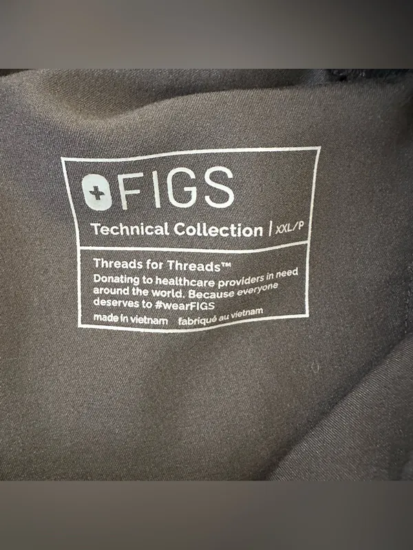 FIGS Zamora Maternity Jogger Scrub Pants Black Petite XXL - Image 11