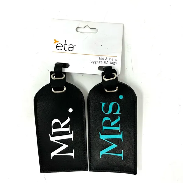 MR. & MRS. luggage tags, NWT Black - Image 2
