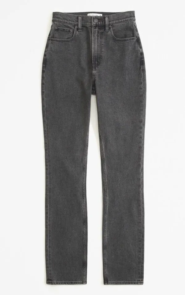 Abercrombie Ultra High Rise 90s Slim Straight Jean, Grey, Size 29 (8) - Image 2