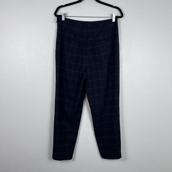 Free People Women's Straight Leg Plaid Pants‎ Sz 10 - Image 5