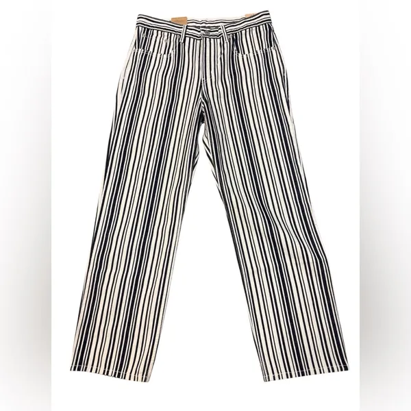 Levi’s Navy White Striped Jeans Straight Leg 30 NWT Coastal Summer - Image 2