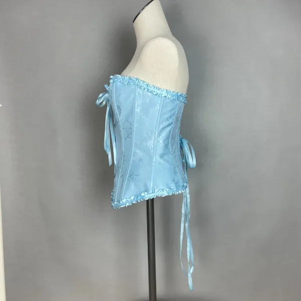 Corset Top Strapless Ruffle Iridescent Women Size Medium‎ Women Lace-Up Romantic - Image 5
