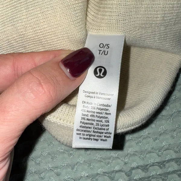 Lululemon Warm Revelation Beanie Wordmark‎ Beige Beanie O/S - Image 3