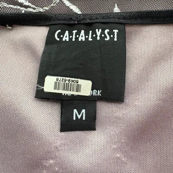 Vintage 90s Catalyst Mesh‎ Tee Dark Fairy Grunge Purple Whimsigoth Size Medium - Image 3