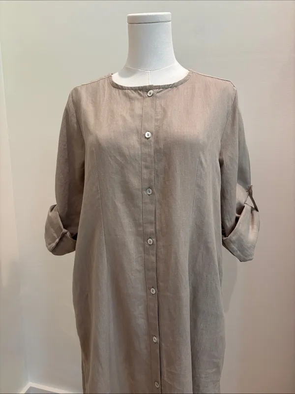 Embellish by Creative Concepts Dress Cotton Linen Maxi Size Small - Image 4