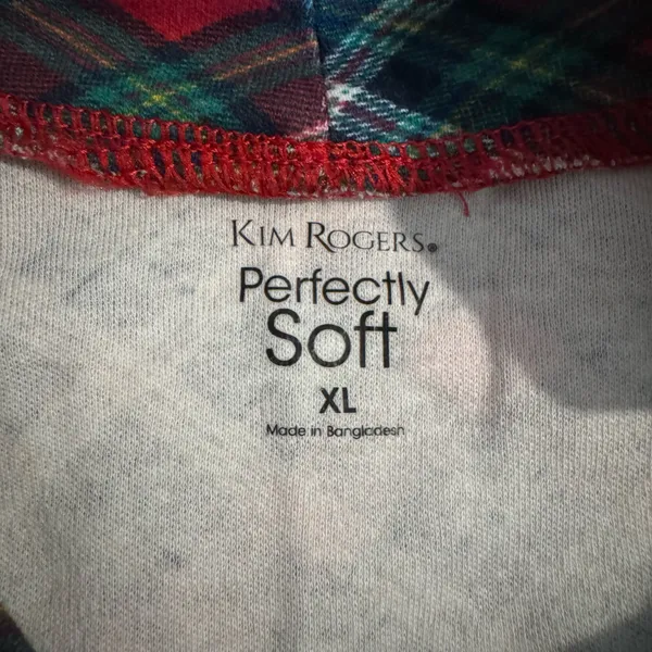 Kim Rogers XL Christmas Plaid Shirt - Image 4