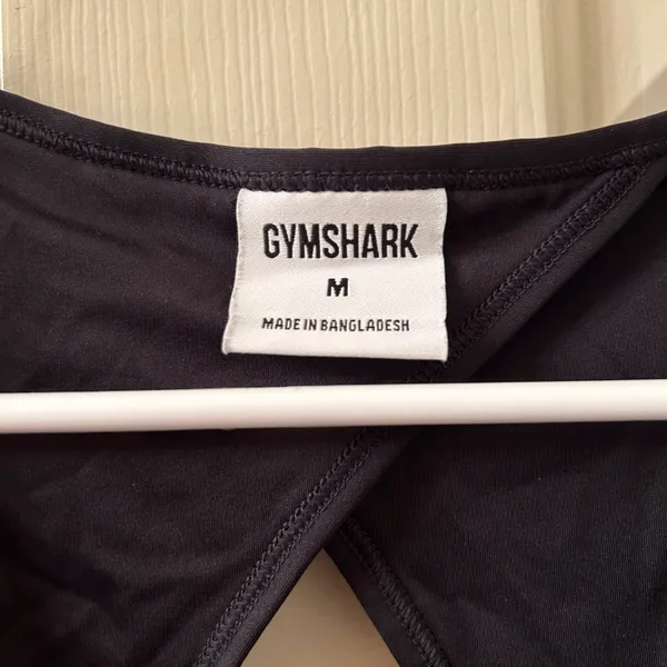 Gymshark Power Open Back Cropped Tank Top Size Medium Black - Image 4