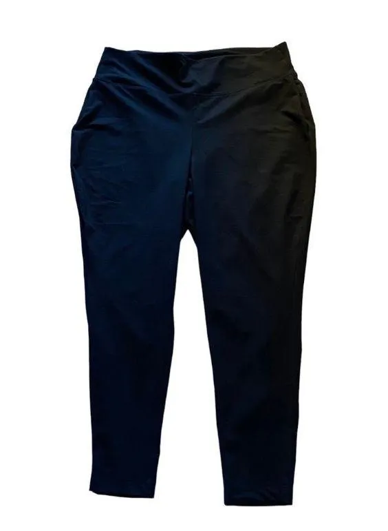 NWOT-JUST FAB Black high rise athletic leggings, brand new, never worn, size 3x Measurements: Waist: side to side 18-22 inches Rise: 14 inches Inseam: 27 inches - Image 2