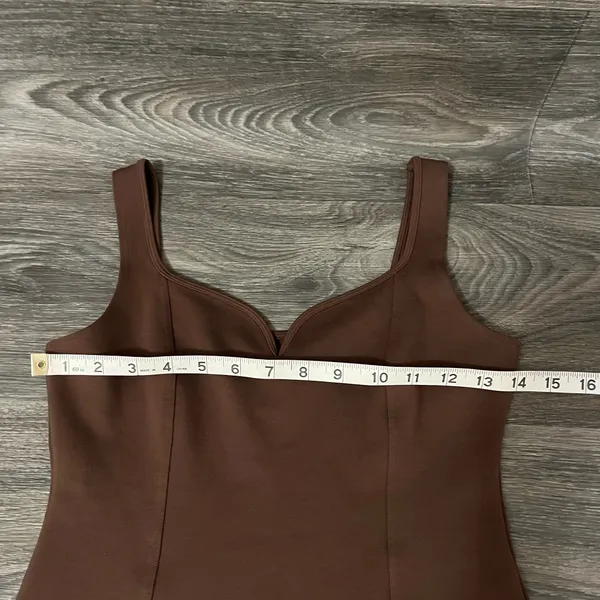 Abercrombie & Fitch Sweetheart Neck Bodysuit Soft A&F Collection XS Brown Thong - Image 5