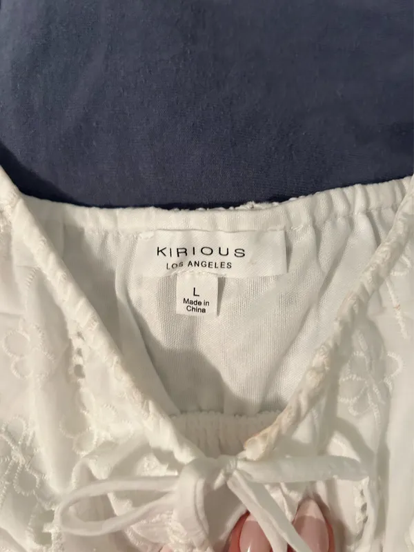 Flowy Top White Size L - Image 4