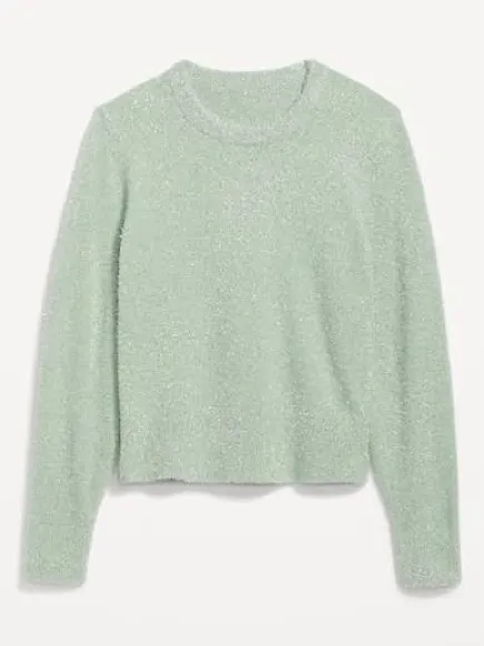 Old Navy Eyelash Shine Sweater Briny Water‎ Large NWT - Image 2
