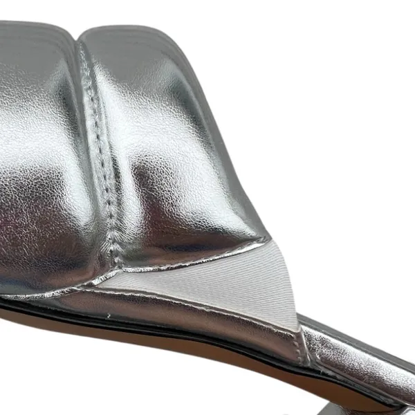 Lisa Vicky Silver Metallic "Very Vicky" Cushion Women's Size 9M Mules Block Heel - Image 12