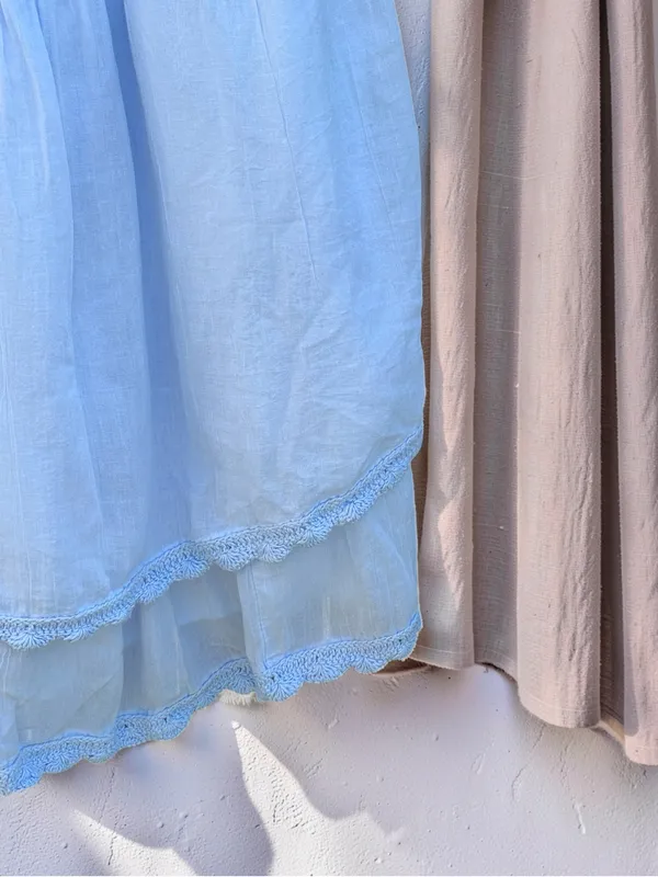 Aerie At the Barre Light Blue Tiered Mini Dress Size Medium - Image 12