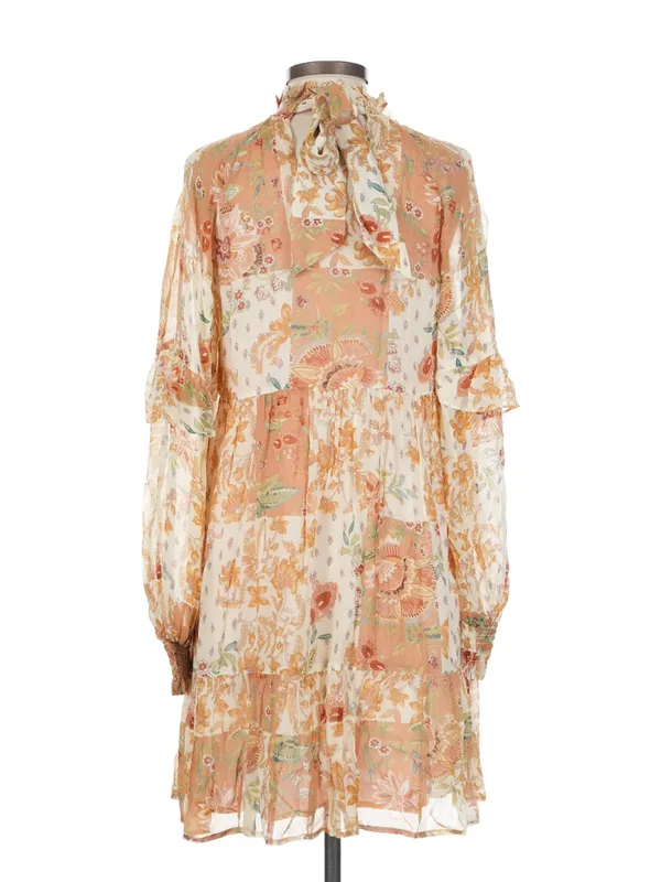 Sézane Estel Dress in Camel Patchwork - Image 4