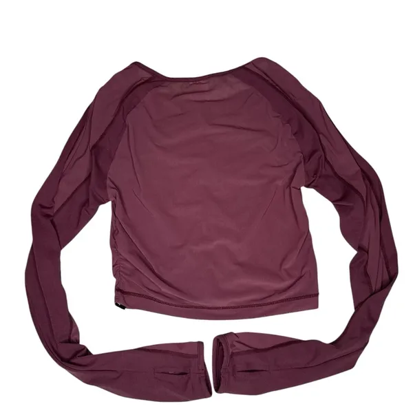 Gymshark Aura Ruched Mesh/Sheer Long Sleeve Crop Top - Image 6