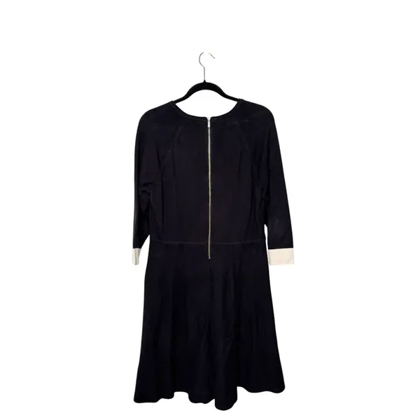 Vince Camuto Black And White Trim Fit And Flare Knit Sweater Dress Size XL - Image 6