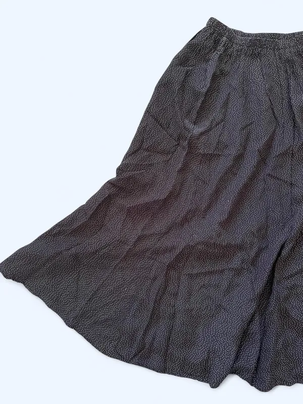 Black polka dot midi skirt with elastic waistband size M - Image 2