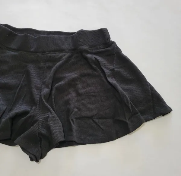 Black Flutter Lounge Flounce Thermal Shorts Size XL - Image 4
