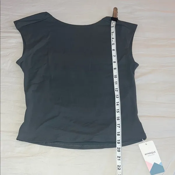 Grey Fitted Muscle Tee with High‎ Neck Gray Size L - Image 5