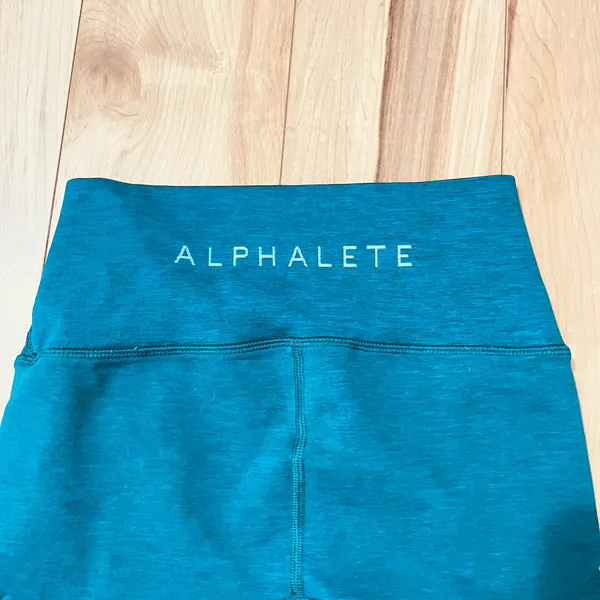 Alphalete Leggings Sz small teal textured - Image 8