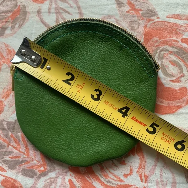 American Apparel Leather coin purse carry all pouch round shape - Image 3