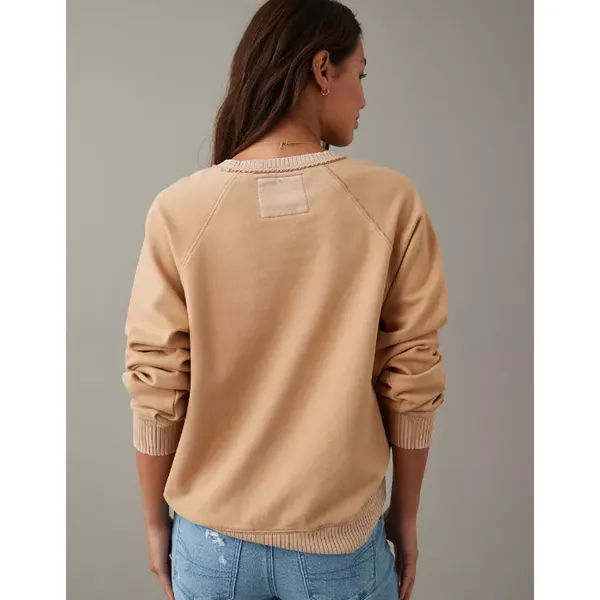 American Eagle Outfitters Seriously Lived in Graphic Sweatshirt Sand Women's XXL - Image 2