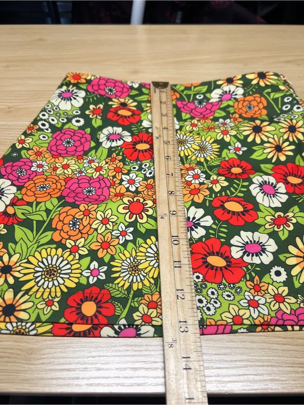 Sugar Thrillz Modern Love Floral Mini Skirt Green Retro 70s XS - Image 12