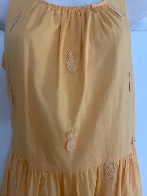 J.‎ Crew Yellow Pineapple Embroidered women’s Sundress - Image 2