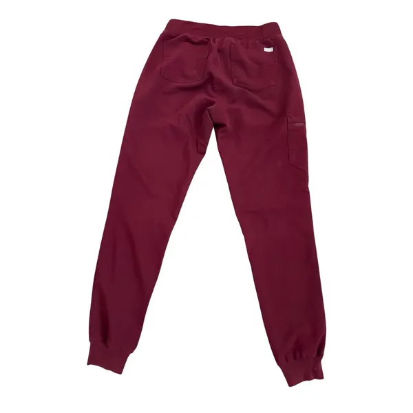 burgundy FIGS Zamora Jogger Scrub Pants small - Image 8